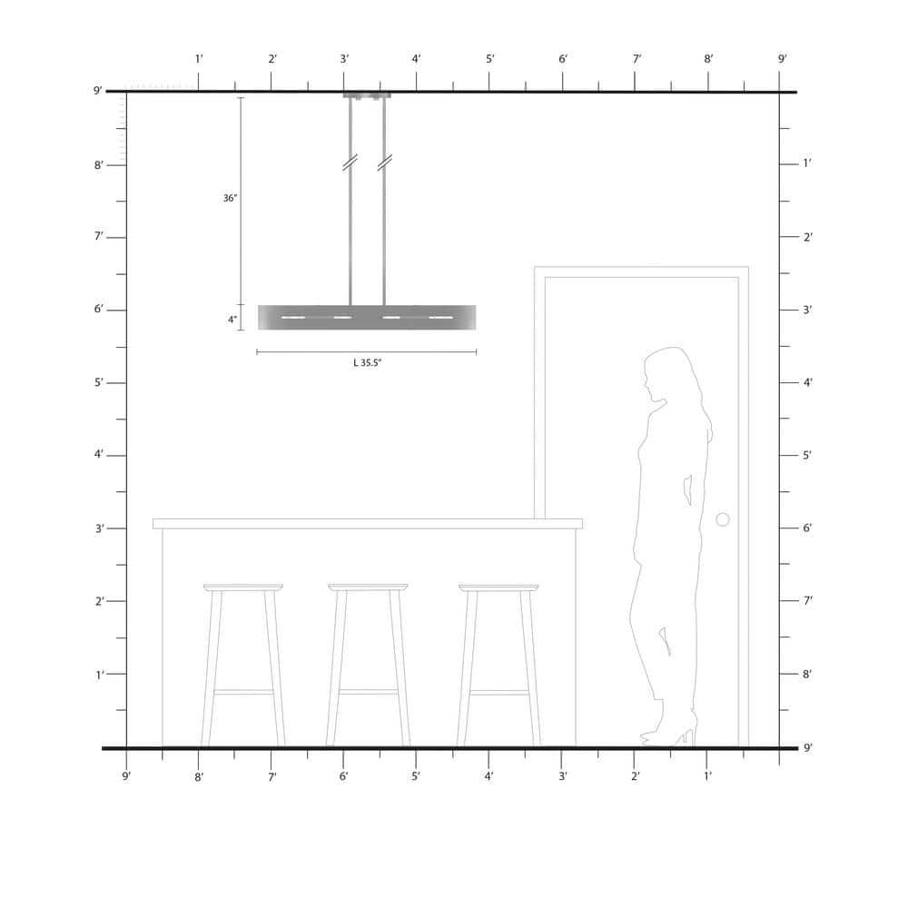 Livex Lighting Rave 4 - Light Chandelier in  Bronze/Antique Brass