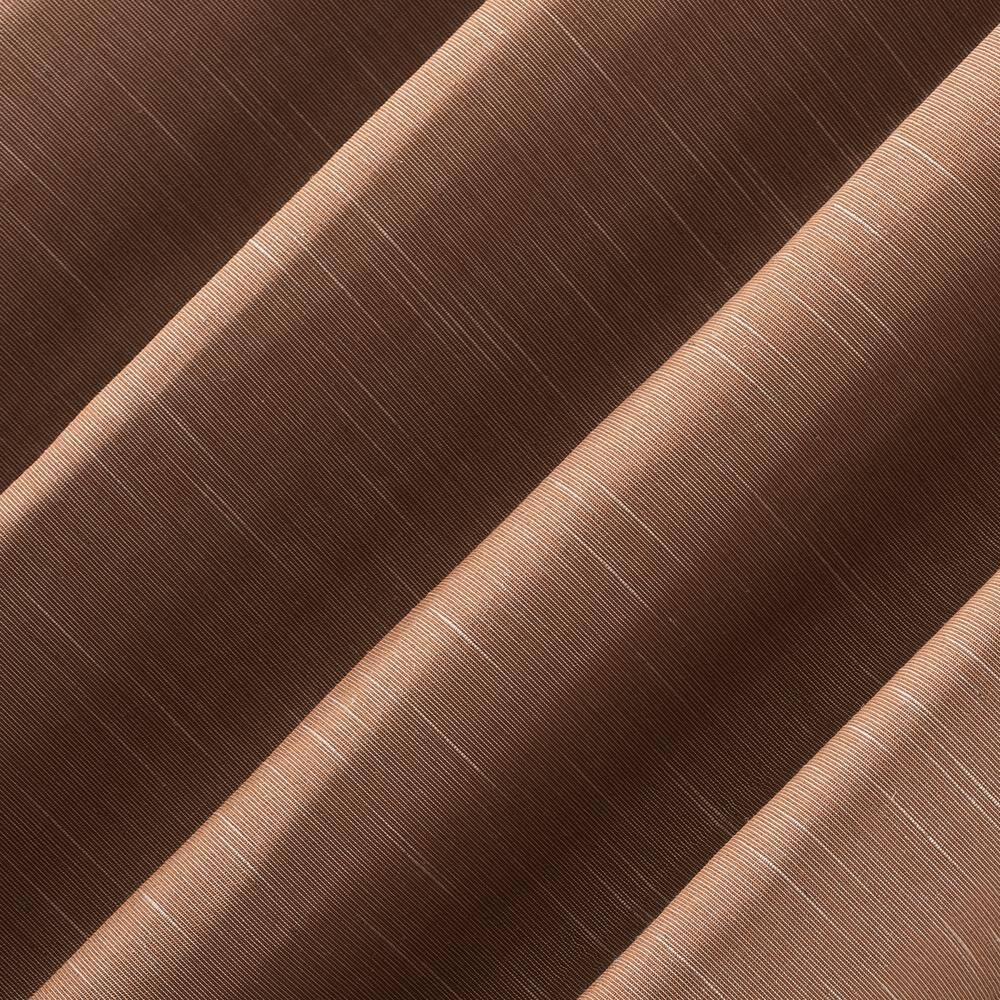 50"x63" Archaeo Total Blackout Textured Linen Blend Grommet Top Curtain Panel Pecan Brown: Modern Noise Reduction