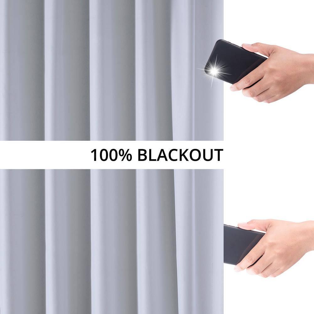 HPD Half Price Drapes Essential Solid Blackout Curtains for Bedroom 96 Inches Long (1 Panel) Thermal Insulated Blackout Curtains for Living Room Rod Pocket Window Curtains, 50W x 96L, Off White