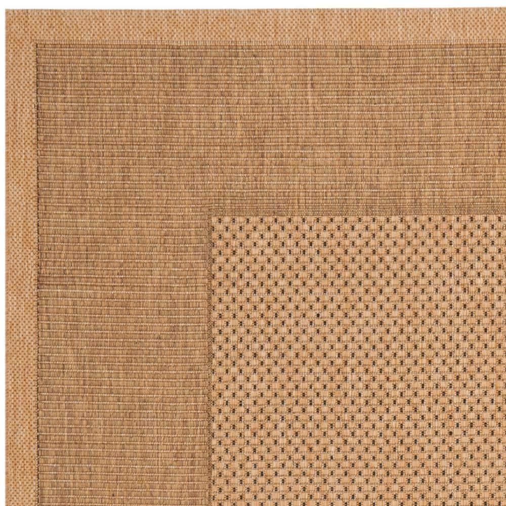SAFAVIEH Courtyard Justine Bordered Indoor/Outdoor Area Rug, Natural/Gold, 2'7" x 5'