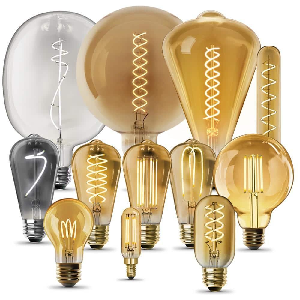 Feit Electric ST52 E26 (Medium) LED Bulb Amber 60 Watt Equivalence 1 pk