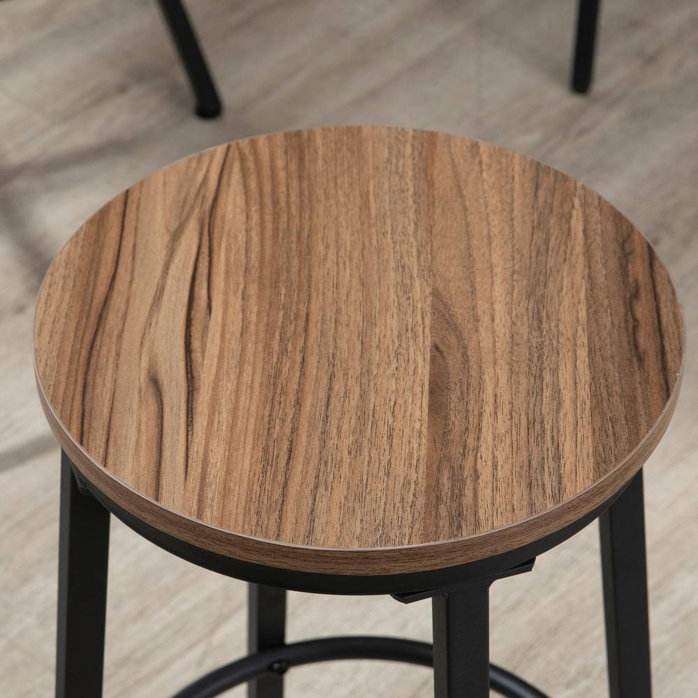 5-Piece Bar Table and Chairs Set, Space Saving Dining Table with 4 Stools