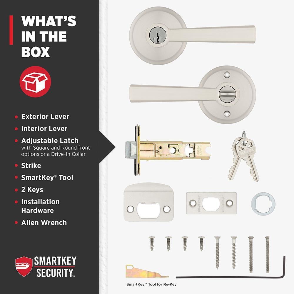 Kwikset 740TDL 15 SMT 6AL RCS Trafford Keyed (Entry) Door Lever (Set of 2)