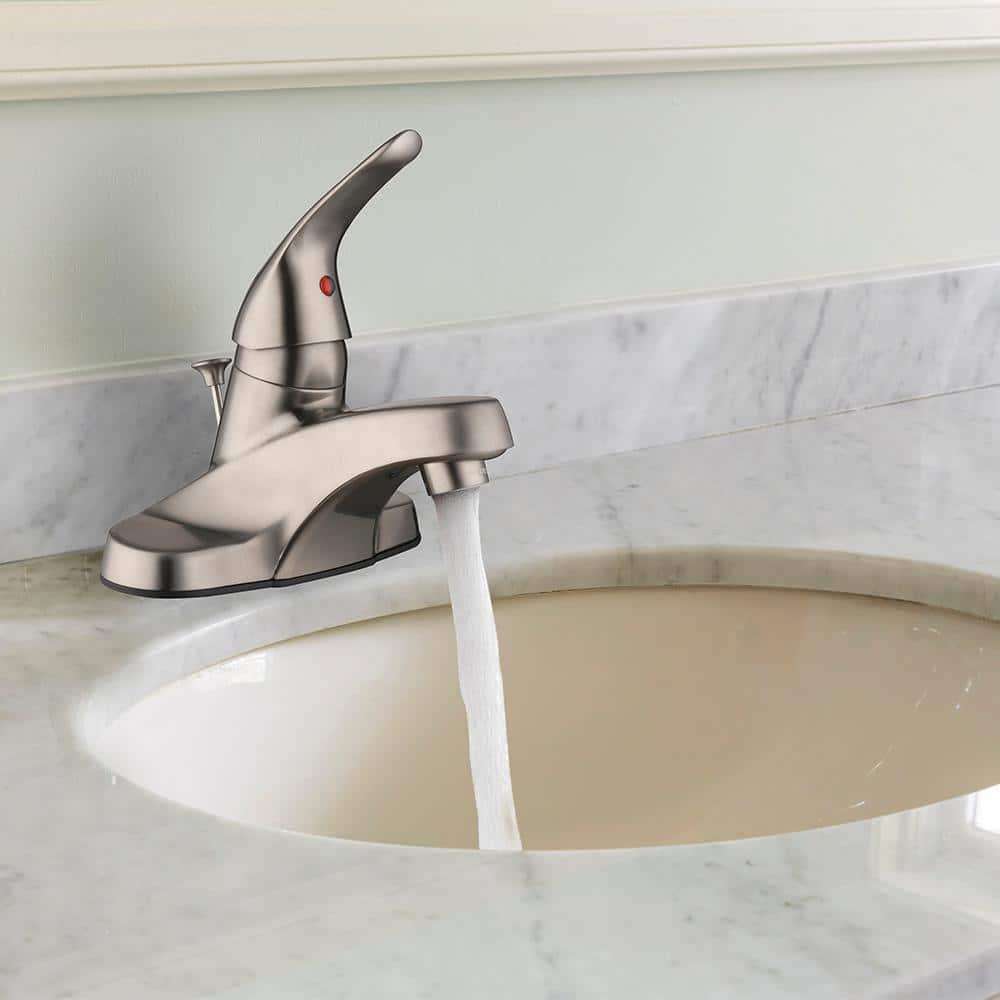 Middleton 4 in. Centerset 1-Handle Bathroom Faucet in Satin Nickel