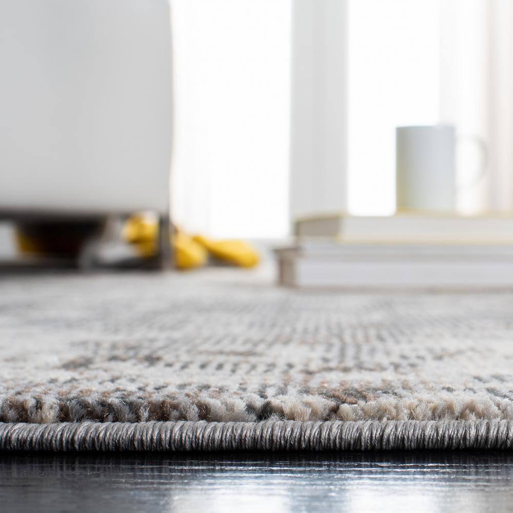 Madison MAD425 Power Loomed Indoor Runner Rug - Grey/Beige - 2'2"x14' - Safavieh