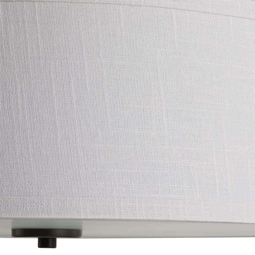 Progress Lighting, Inspire Collection, 3-Light Semi-Flush Mount, Graphite, Summer Linen Shade