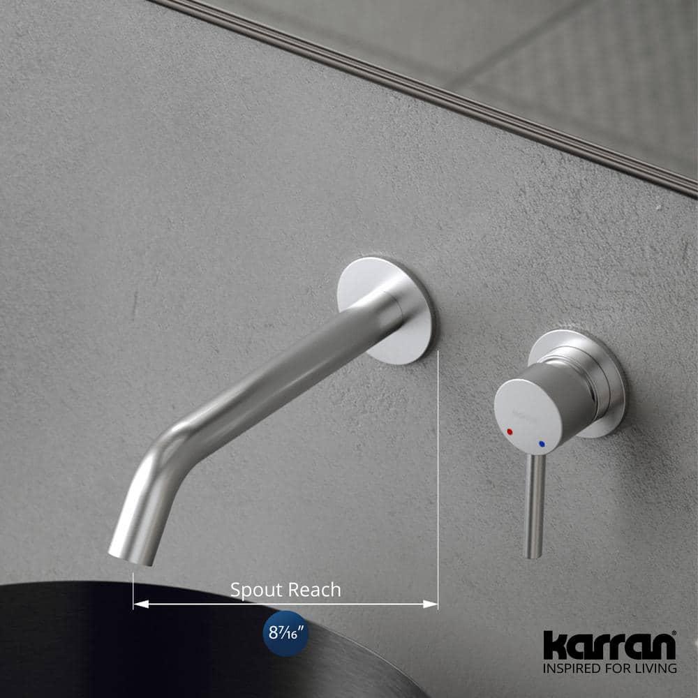 Karran Grantham KBF610 Single Handle Wall-Mount Bathroom Faucet in Gold