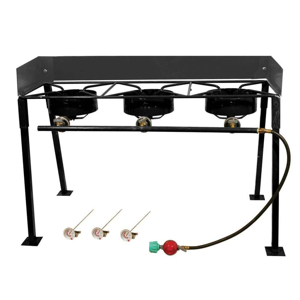 King Kooker King Kooker Tall Rectangular Outdoor Three Burner Outdoor Camp Stove Package