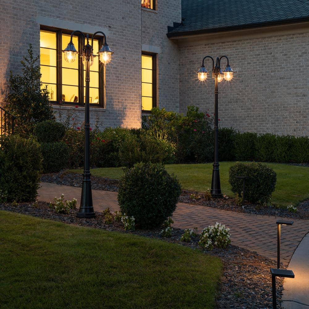 Orion Triple Head Lamp Post - Black