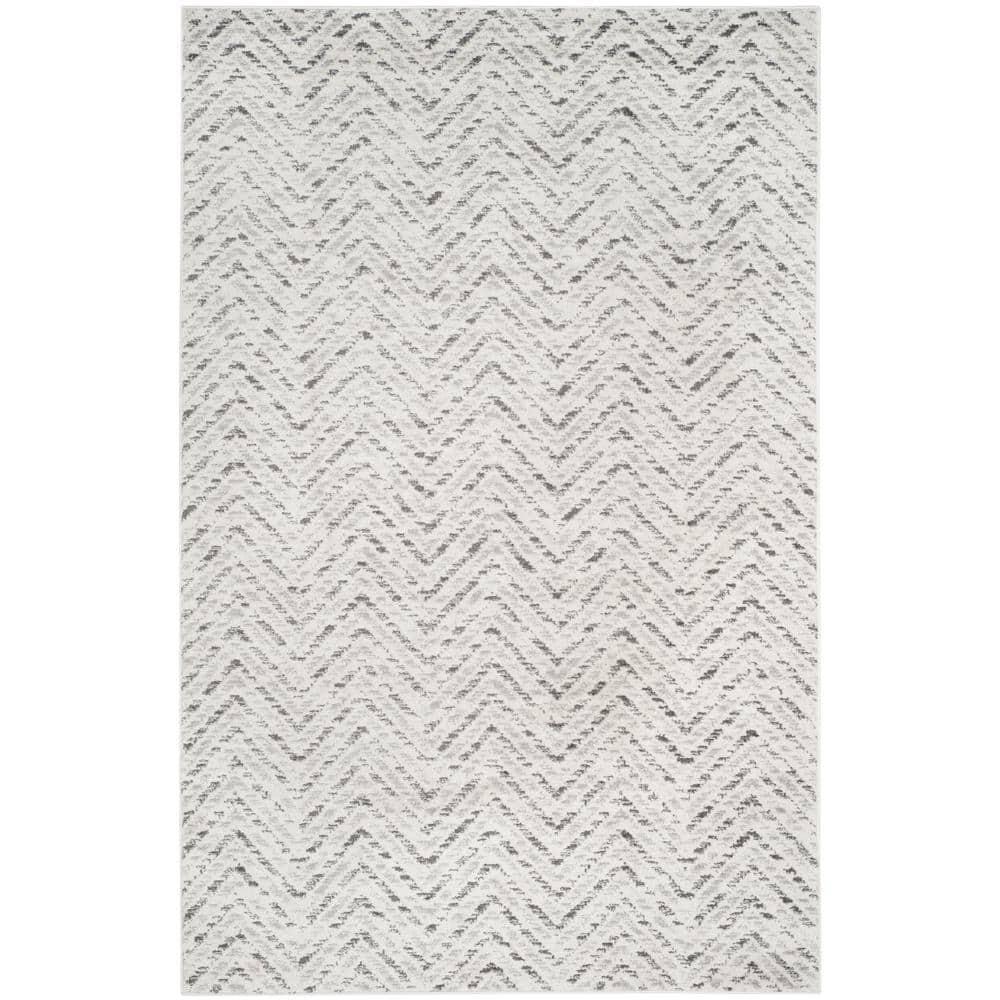 Adirondack ADR104 Power Loomed Area Rug - Ivory/Charcoal - 6'x9' - Safavieh.