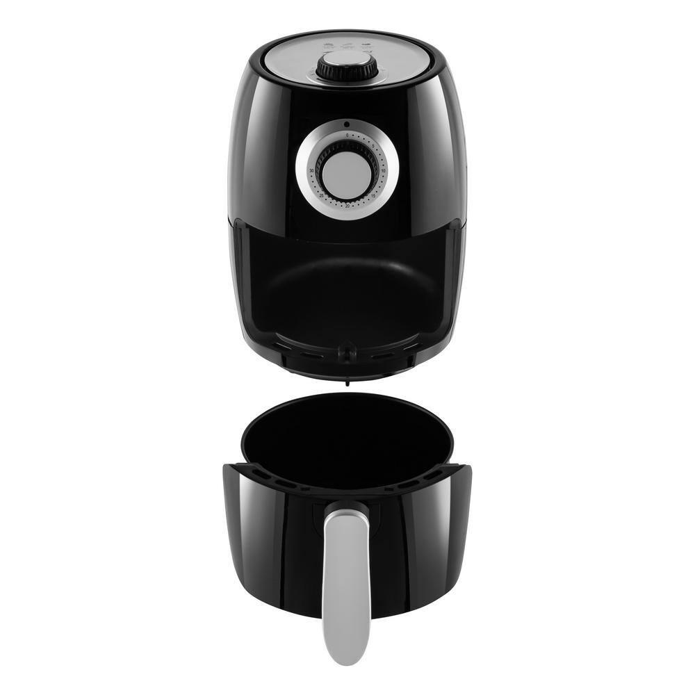 Classic Cuisine Air Fryer - 2.3-Quart Electric Fryer For Healthier Cooking - Compact Appliance With Nonstick Interior - Kitchen Gadgets By Classic Cuisine (Black)
