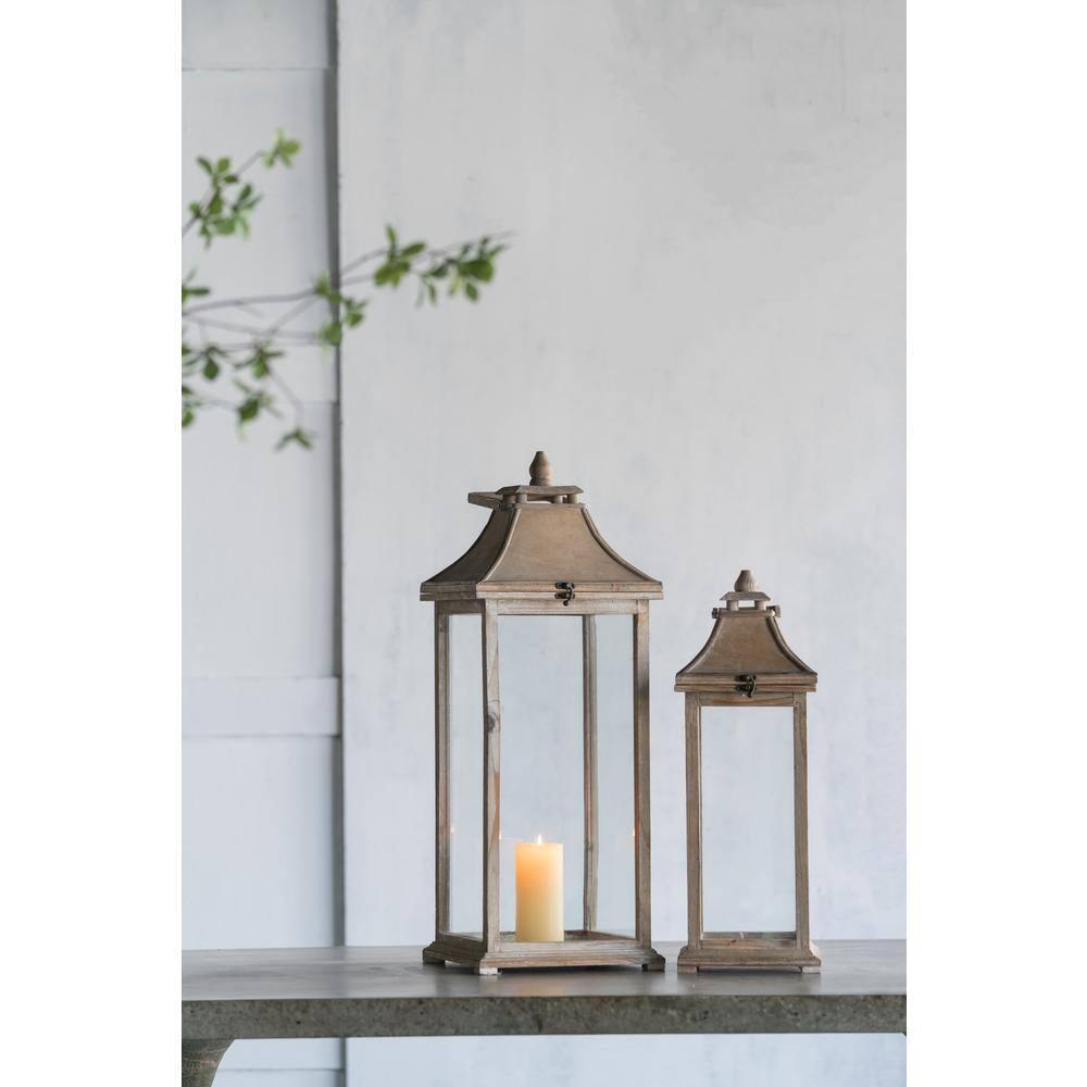 2 Piece Table Top Lantern Set