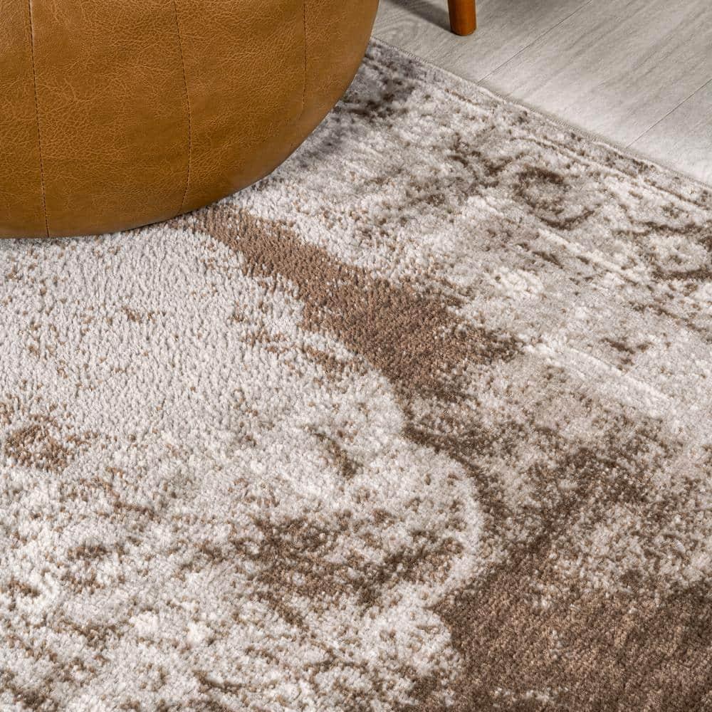 JONATHAN Y Rosalia Cottage Medallion Cream/Brown 4 ft. x 6 ft. Area Rug
