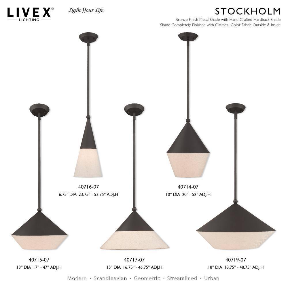 Livex Lighting Stockholm 1 - Light Pendant in  Brushed Nickel