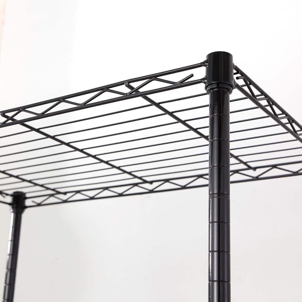 1250 lbs Steel Heavy Duty 5-Tier Utility Shelving Unit Steel Organizer Wire Rack for Home,Kitchen,Office,Chrome (13.7" D x 23.6" W x 62.4" H)
