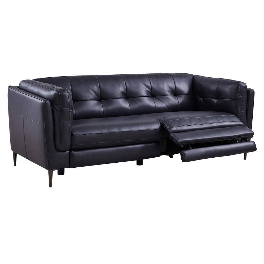 Primrose Navy Top Grain Leather Power Recliner Sofa