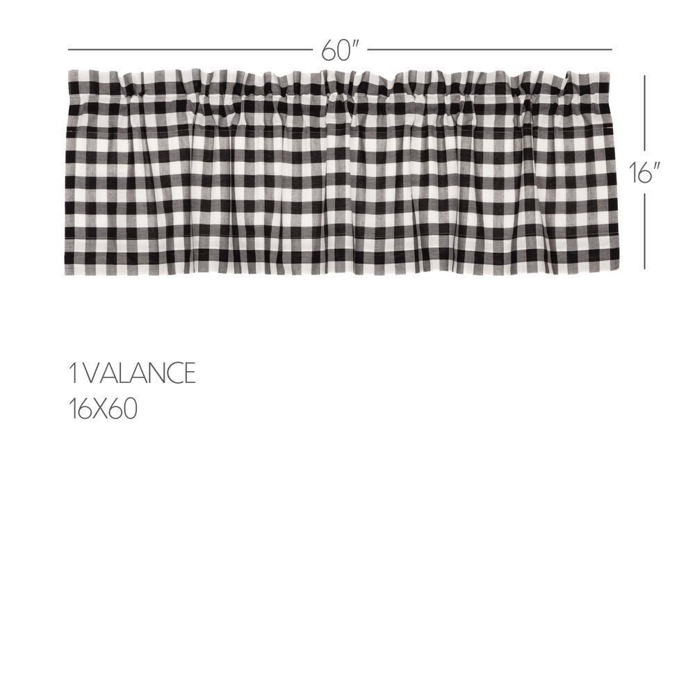 VHC Brands Annie Buffalo Check Plaid Cotton Tailored Window Valance