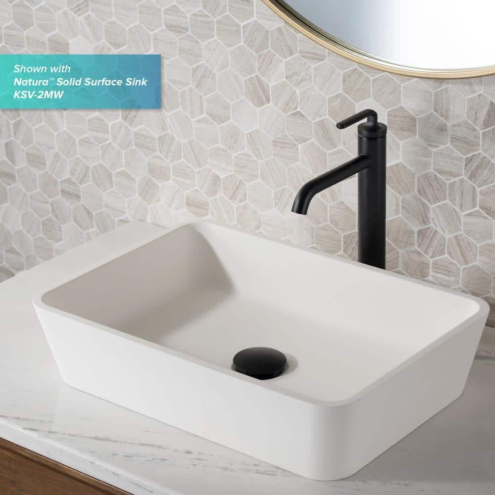 Ramus Single Handle Vessel Sink Bathroom Faucet with Drain Assembly