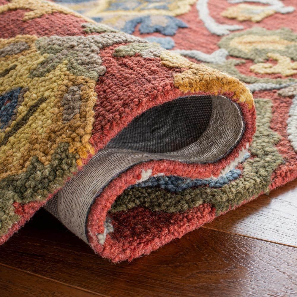 Blossom BLM402 Hand Tufted Area Rug - Red/Multi - 8'x10' - Safavieh.