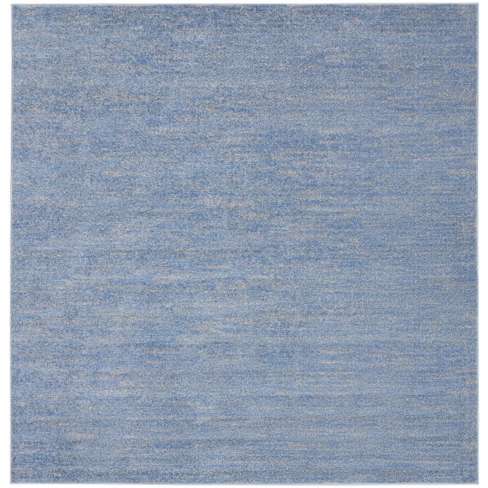 Nourison Nourison Essentials NRE01 Indoor/outdoor Area Rug - Blue/Grey 5' x square