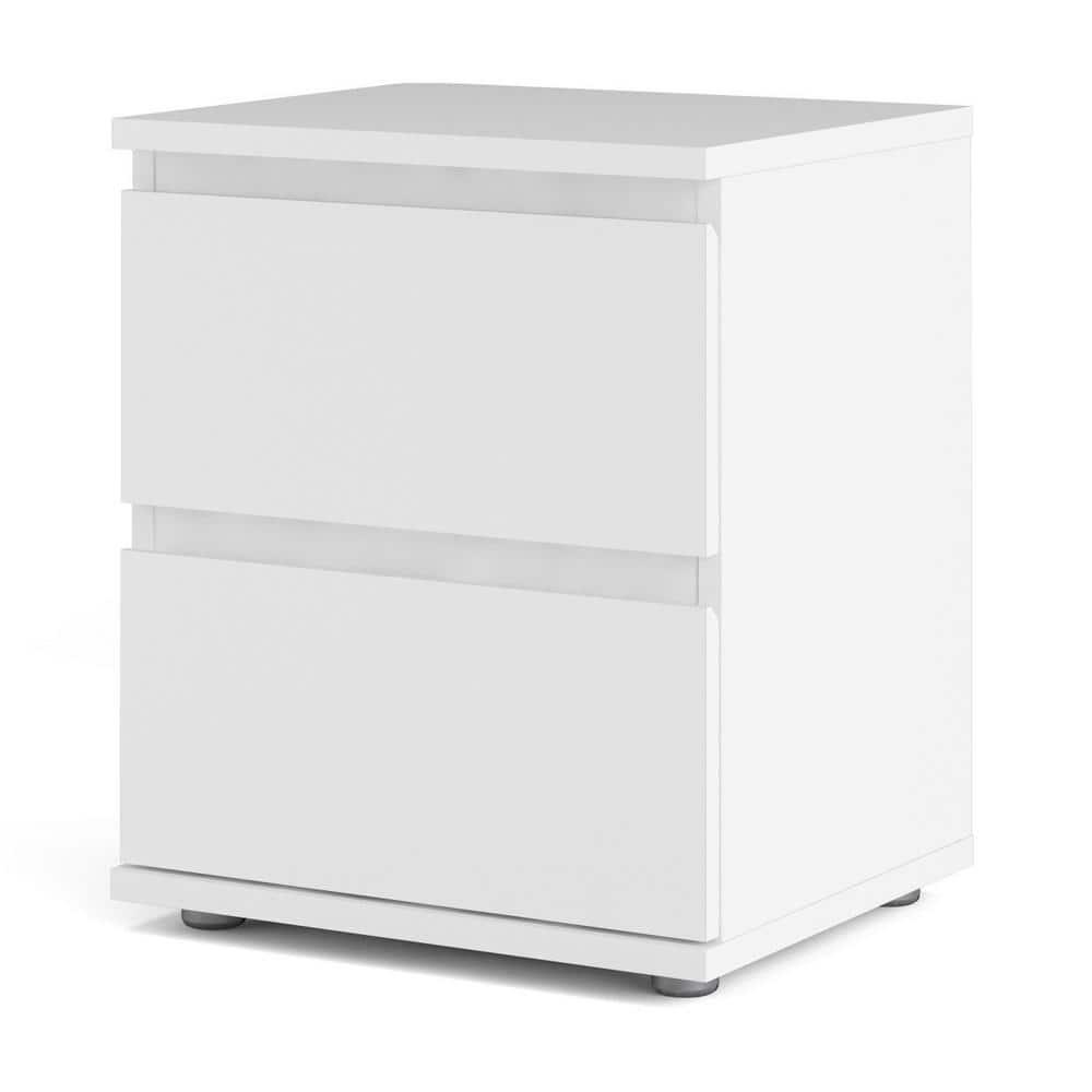 Tvilum, Aurora 2 Drawer Nightstand, White