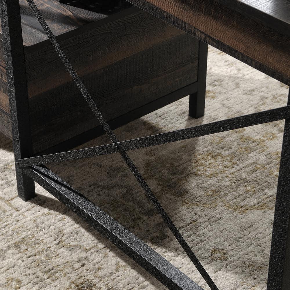 Sauder Steel River Writing Desk, Carbon Oak Finish