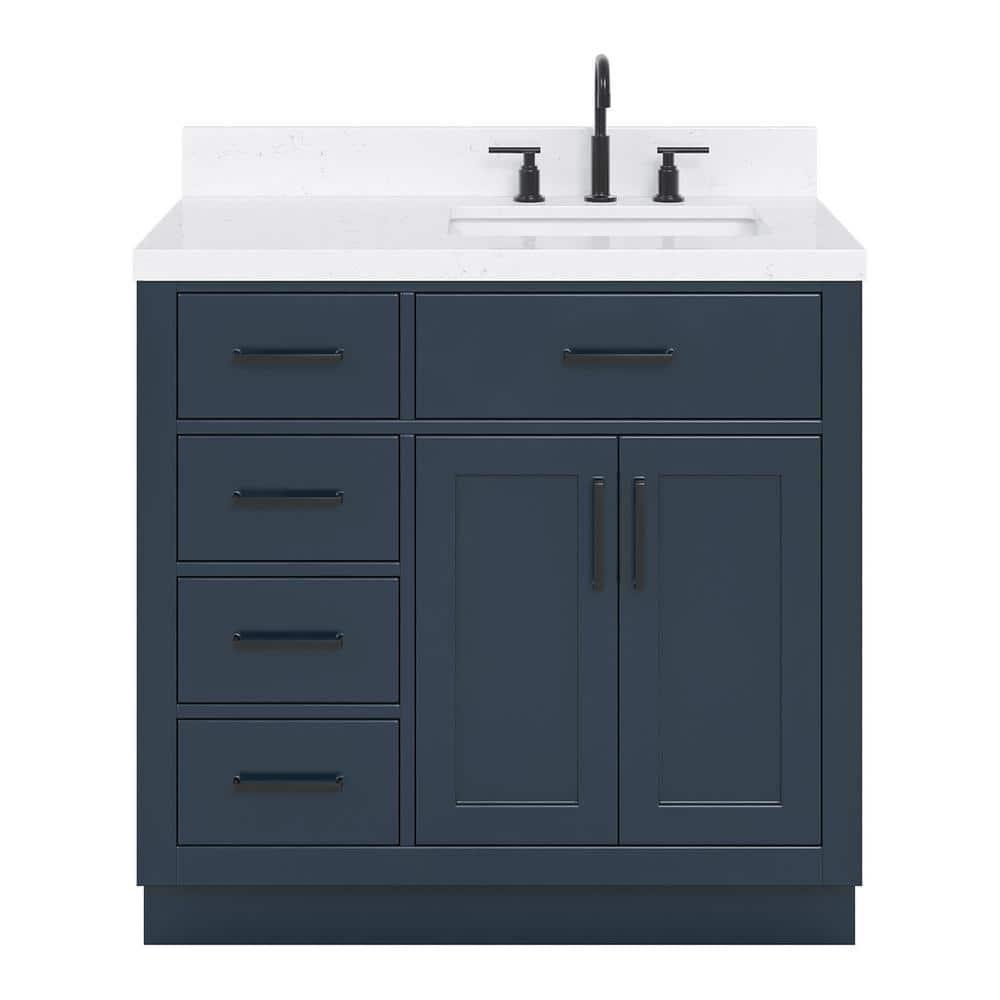 Ariel T036srcqrvo Hepburn 36" Free Standing Single Basin Vanity Set - Blue