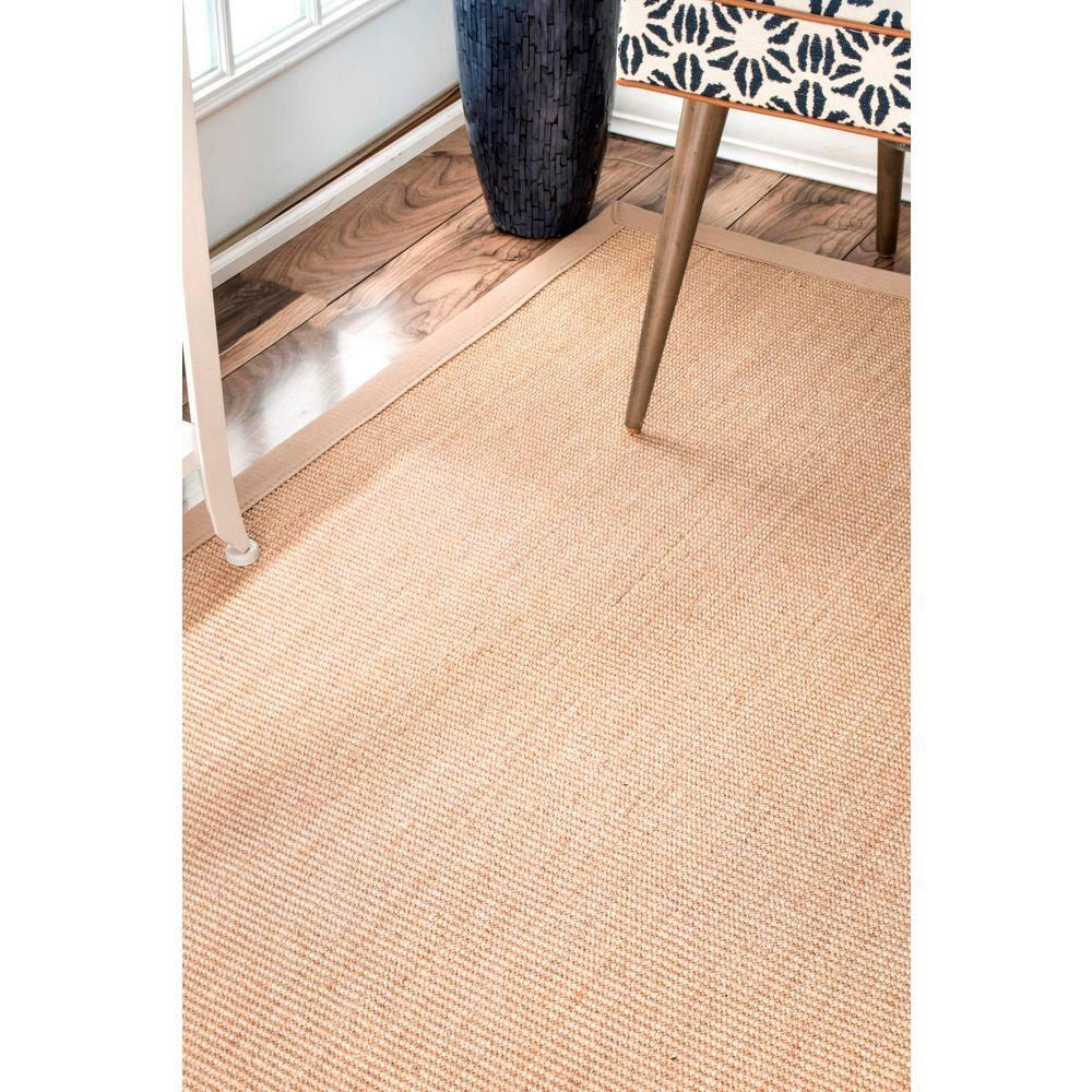 3'x5' Machine Woven orsay sisal Accent Rug Beige - nuLOOM: Modern Indoor Low Pile Skid-Resistant Area Rug