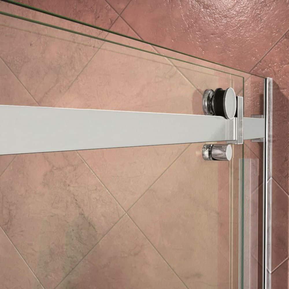 44" - 48" W 74” H Double Sliding Frameless Shower Door