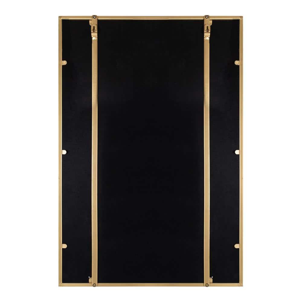 Kate and Laurel Jackson Modern Mirror with Shelf, 20 x 30, Gold, Decorative Mirror with Transitional Style and Additional Storage