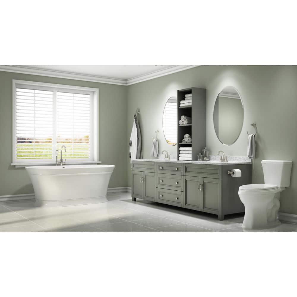 Lyndsay 67" x 32" Freestanding Soaking Acrylic Bathtub with Faucet