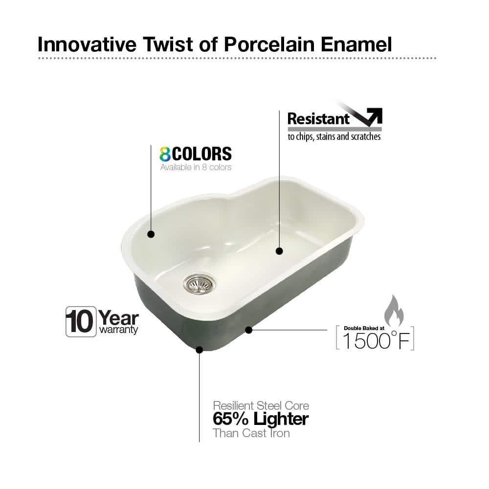 Porcela 31.25'' L Undermount Single Bowl Stainless Steel Kitchen Sink