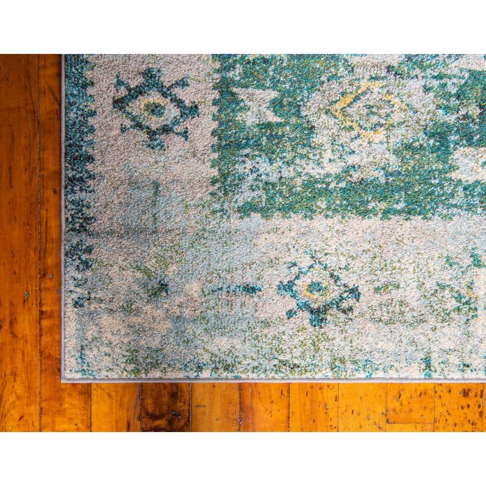 Unique Loom Monterey Collection Area Rug - Empire (8' x 10' Rectangle Green/Beige)