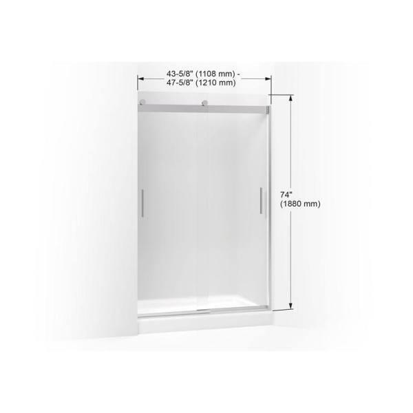 Levity 47.58" x 74" Bypass Shower Door with CleanCoat® Technology