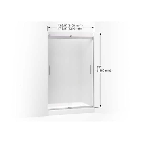 Levity 47.58" x 74" Bypass Shower Door with CleanCoat® Technology