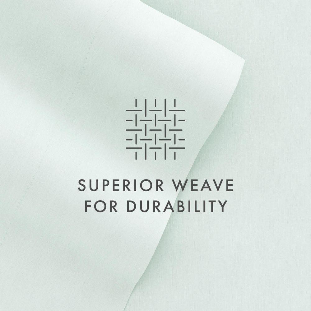 Twin, Mint Solid Microfiber 6 Piece Bed Sheet Set, by Noble Linens