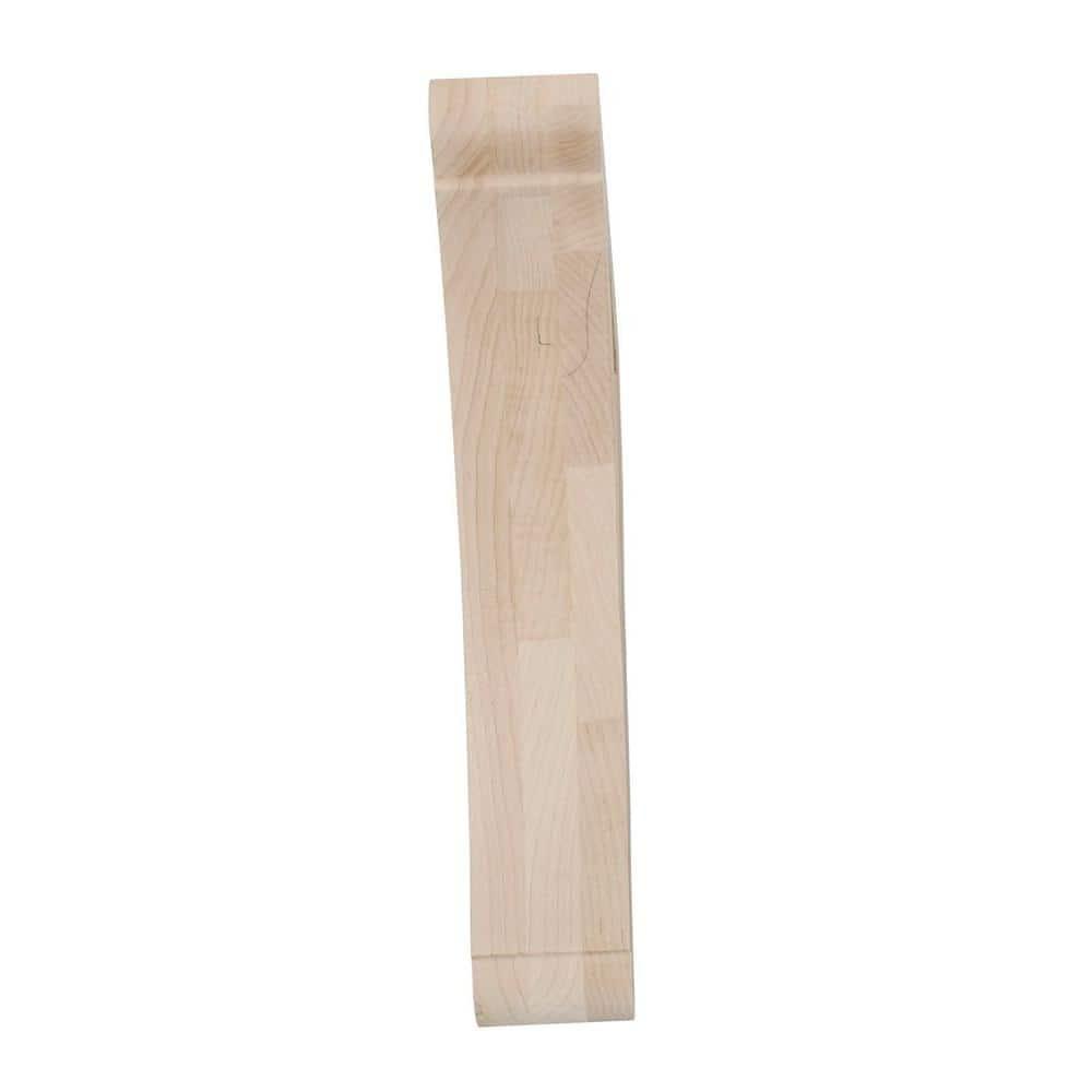Architectural Products by Outwater L.L.C. 10 in x 1-7/8 in x 7 in Unfinished Small Solid Traditional Plain Wood Bracket Corbel
