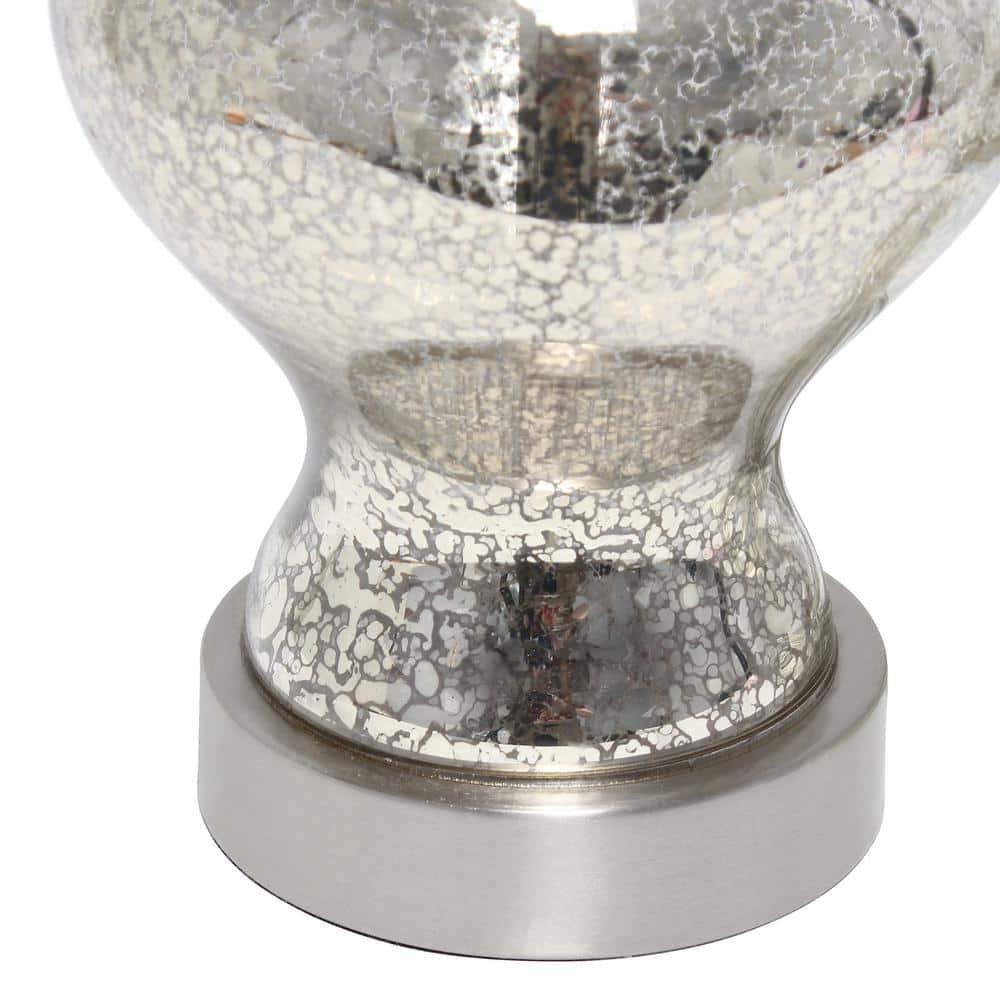 Elegant Designs Modern Glass Gourd Shaped Table Lamp - Mercury