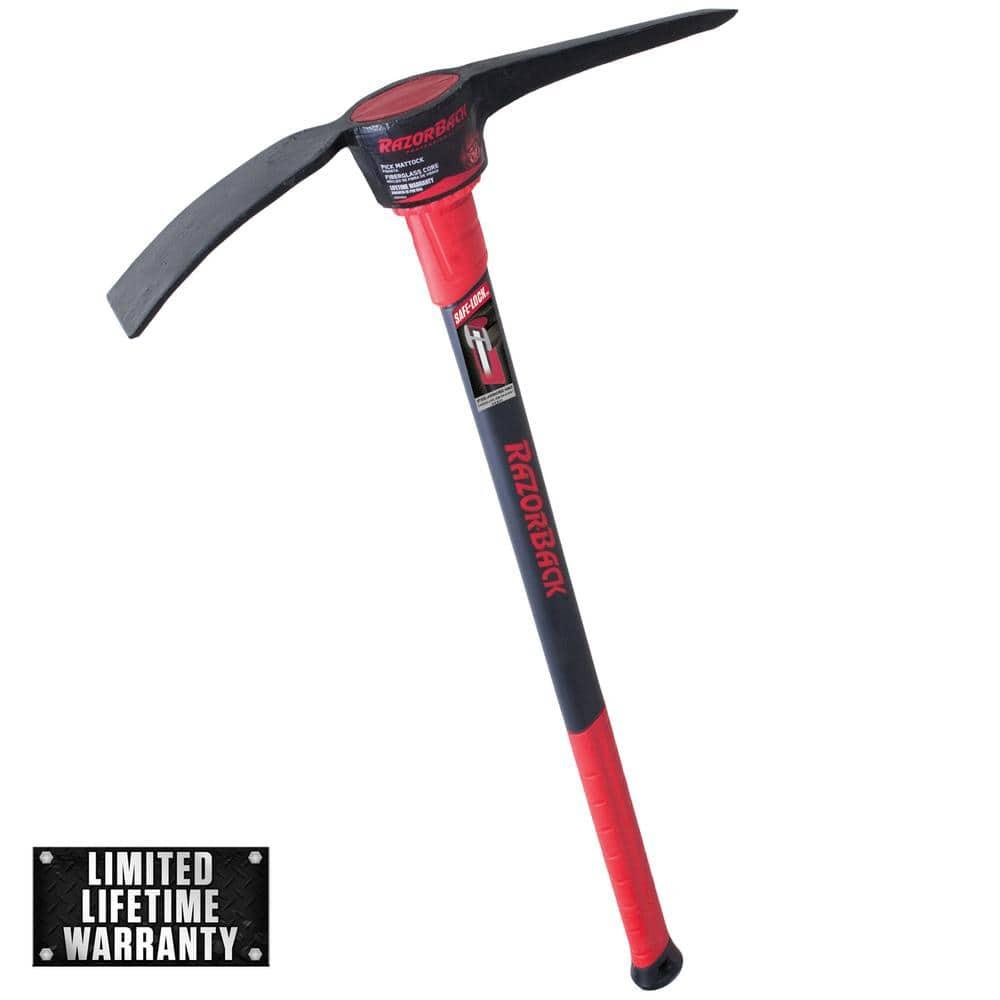 Pick Mattock, 5 lb,34 in Handle, Red/Black
