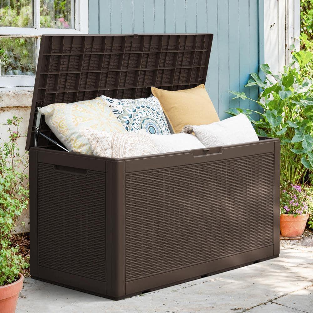 GUNJI GUNJI 100 Gallon Water Resistant Resin Lockable Deck Box
