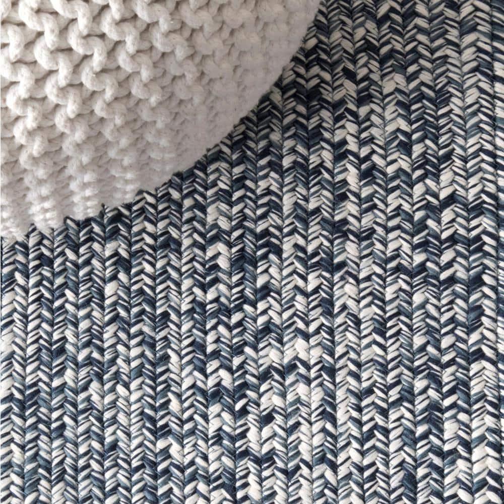 nuLOOM Wynn Braided Indoor/Outdoor Navy 3' x 5' Casual Area Rug