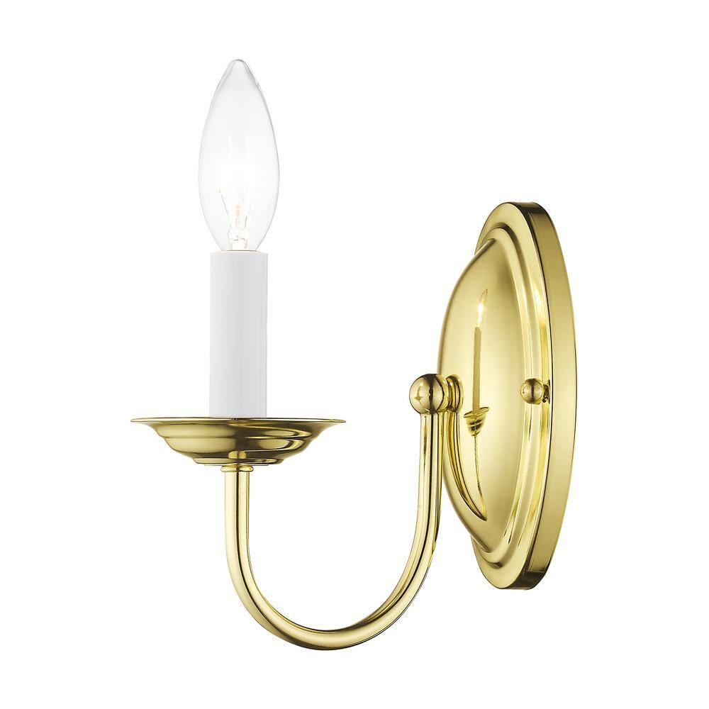 Home Basics Steel Candle Wall Light