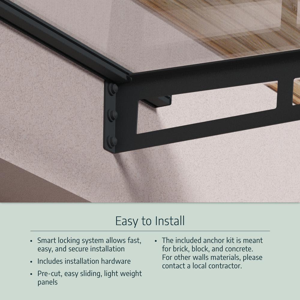 Canopia Palram - Canopia Vega 79.7'' W x 96.3'' D Acrylic Glass Gray Cover Stationary Patio Awning & Reviews | Wayfair