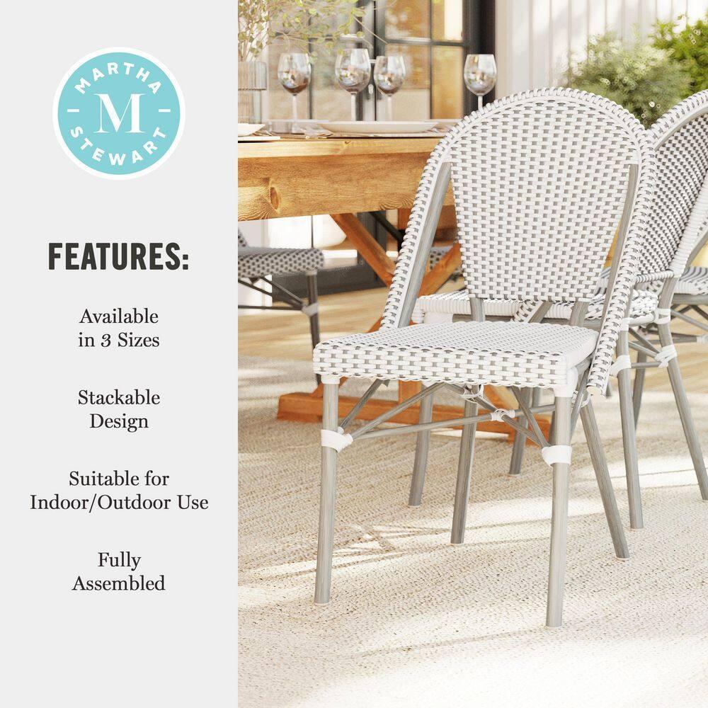 Martha Stewart Martha Stewart Lily Pond All-Weather Stackable Patio Bistro Dining Chair