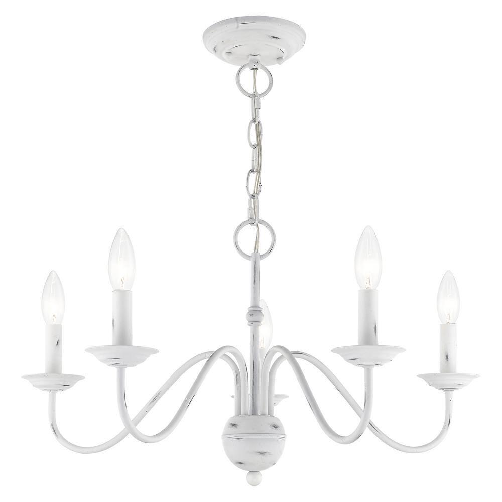 Livex Lighting Windsor 5 - Light Chandelier in  Antique White