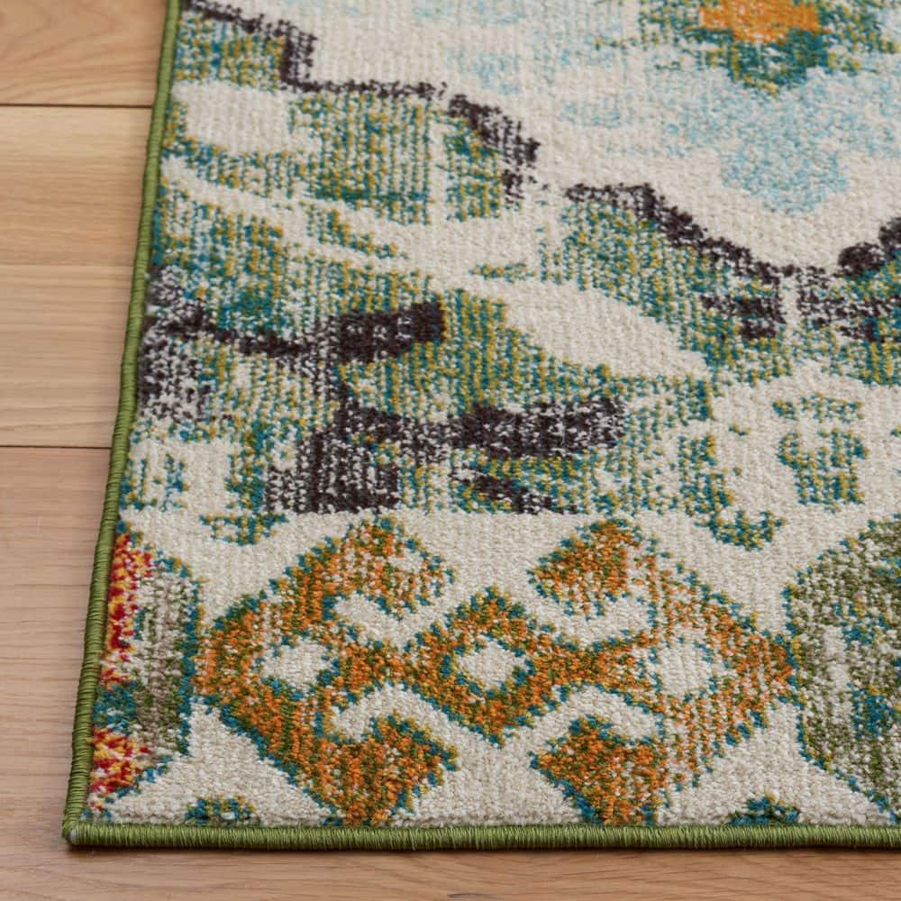 Madison MAD445 Power Loomed Area Rug - Green/Ivory - 8'x10' - Safavieh.