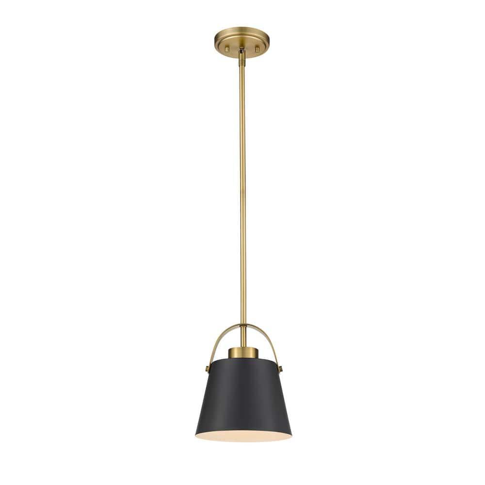 Z-Lite Z-Studio 1 - Light Pendant in  Matte Black/Heritage Brass
