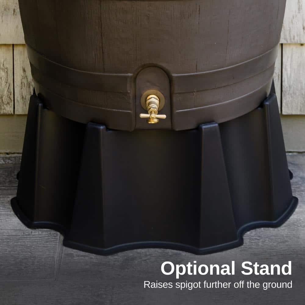 RTS Companies RTS Home Accents 50 Gallon Flat Back Rain Barrel