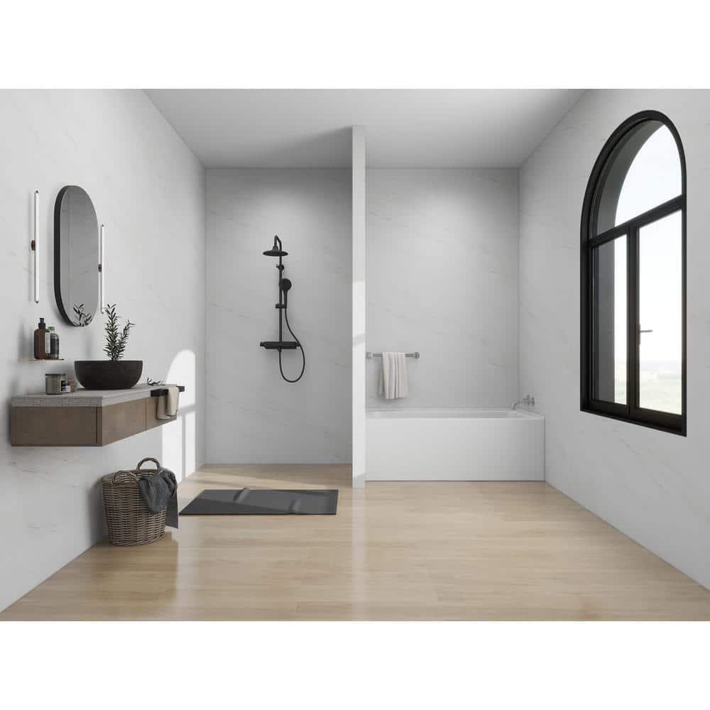 Alcove Soaking Skirt Bathtub with Overflow and Drain