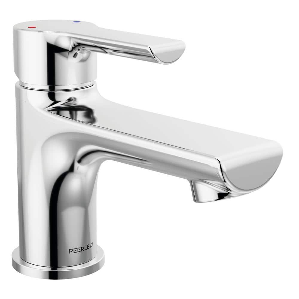 Peerless Flute Single Hole Bathroom Faucet, Single Handle Bathroom Faucet Chrome, Bathroom Sink Faucet, 0.5 GPM Flow Rate, Metal Drain Assembly, Chrome P1512LF-M-0.5